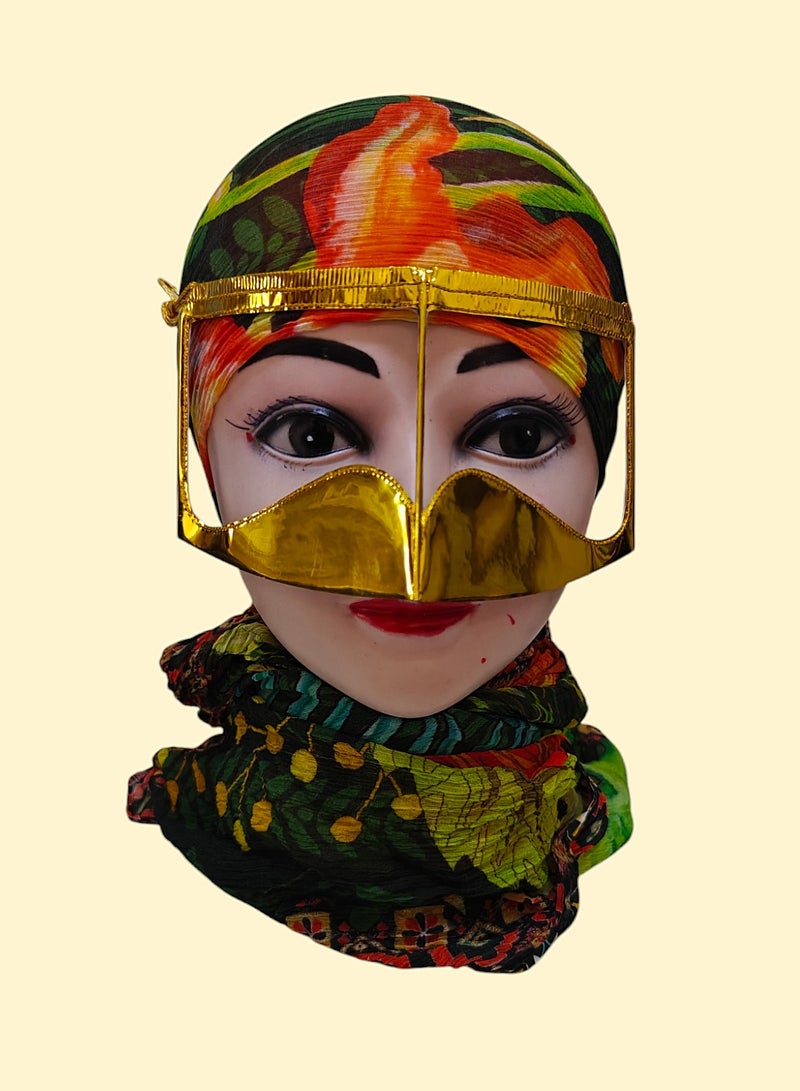 البرقع الذهبي، النقاب، قناع الوجه العربي التقليدي بتولة - Image 4